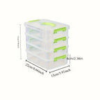 Boîte de rangement en plastique Transparent à 4 couches, couvercle de tiroir cloisonné, boîte de rangement de blocs de construction, boîte de rangement Portable - FATAONBoîte de rangement en plastique Transparent à 4 couches, couvercle de tiroir cloisonné, boîte de rangement de blocs de construction, boîte de rangement PortableSolutions MaisonFATAON