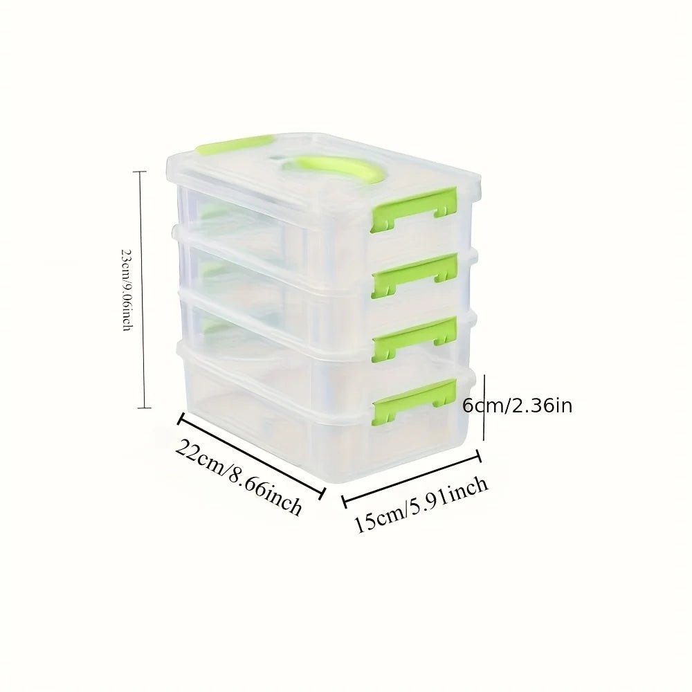 Boîte de rangement en plastique Transparent à 4 couches, couvercle de tiroir cloisonné, boîte de rangement de blocs de construction, boîte de rangement Portable - FATAONBoîte de rangement en plastique Transparent à 4 couches, couvercle de tiroir cloisonné, boîte de rangement de blocs de construction, boîte de rangement PortableSolutions MaisonFATAON