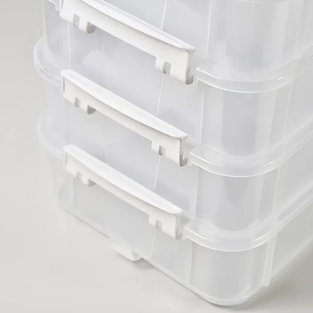 Boîte de rangement en plastique Transparent à 4 couches, couvercle de tiroir cloisonné, boîte de rangement de blocs de construction, boîte de rangement Portable - FATAONBoîte de rangement en plastique Transparent à 4 couches, couvercle de tiroir cloisonné, boîte de rangement de blocs de construction, boîte de rangement PortableSolutions MaisonFATAON