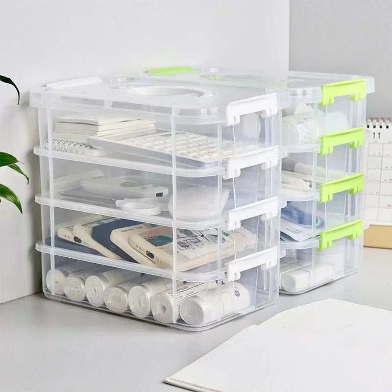 Boîte de rangement en plastique Transparent à 4 couches, couvercle de tiroir cloisonné, boîte de rangement de blocs de construction, boîte de rangement Portable - FATAONBoîte de rangement en plastique Transparent à 4 couches, couvercle de tiroir cloisonné, boîte de rangement de blocs de construction, boîte de rangement PortableSolutions MaisonFATAON