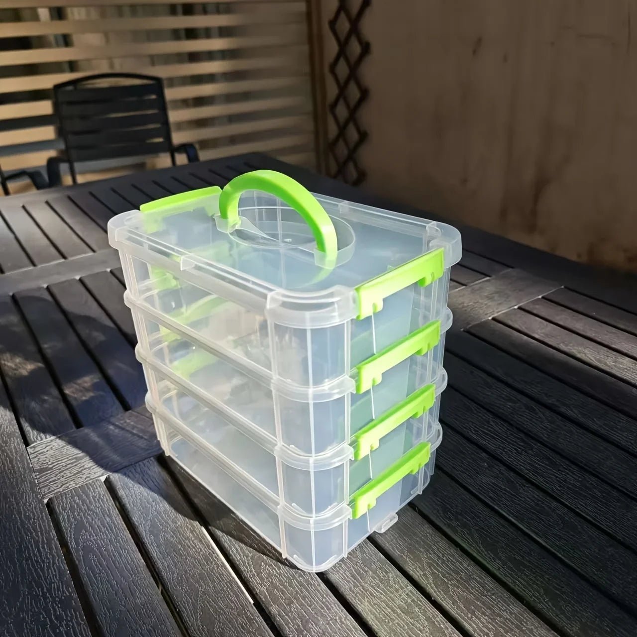 Boîte de rangement en plastique Transparent à 4 couches, couvercle de tiroir cloisonné, boîte de rangement de blocs de construction, boîte de rangement Portable - FATAONBoîte de rangement en plastique Transparent à 4 couches, couvercle de tiroir cloisonné, boîte de rangement de blocs de construction, boîte de rangement PortableSolutions MaisonFATAON