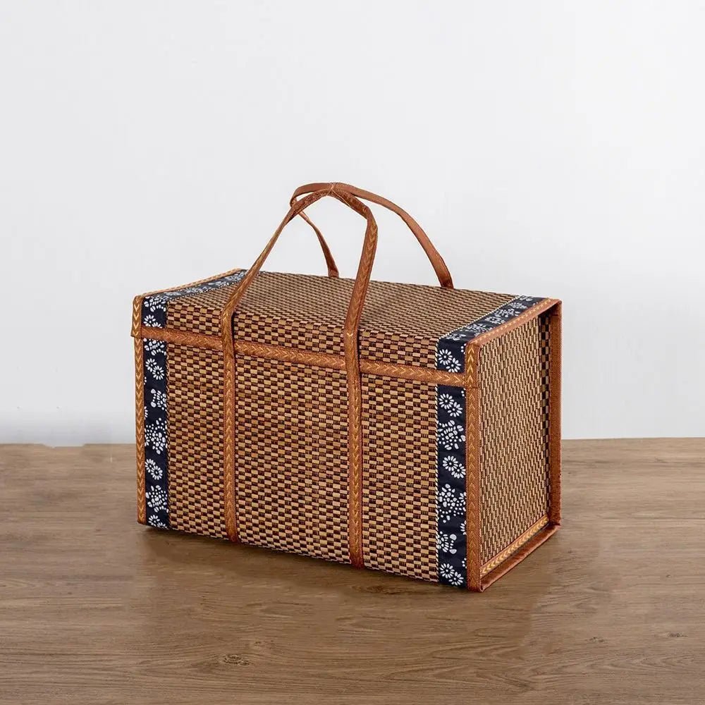 Boîte de rangement portable en bambou tissé à la main, panier de pique-nique pliant, produits pastoraux, camping - FATAONBoîte de rangement portable en bambou tissé à la main, panier de pique-nique pliant, produits pastoraux, campingSolutions MaisonFATAON