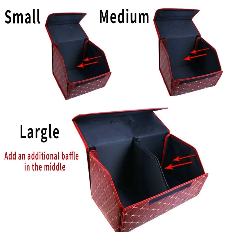 Boîte de rangement pour coffre de voiture, grande capacité, outils multi-usages automobiles, sac de rangement, rangement, rangement, cuir, pliable pour l'urgence - FATAONBoîte de rangement pour coffre de voiture, grande capacité, outils multi-usages automobiles, sac de rangement, rangement, rangement, cuir, pliable pour l'urgenceAccessoire AutoFATAON