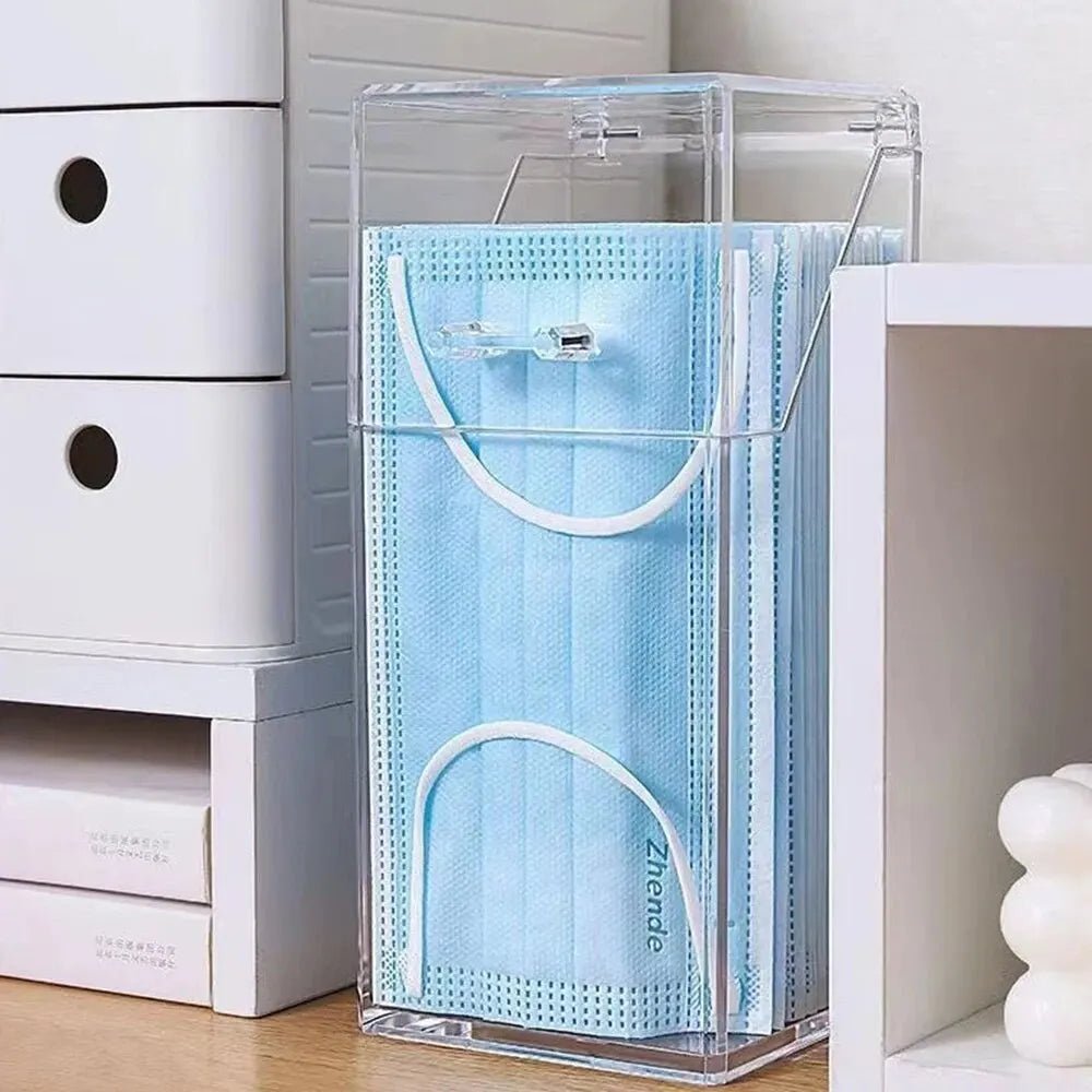 Boîte de rangement transparente pour masques, avec couvercle anti-poussière, bouche et nez, porte, bureau, boîte pour masques d'entrée, 1/3 pièces - FATAONBoîte de rangement transparente pour masques, avec couvercle anti-poussière, bouche et nez, porte, bureau, boîte pour masques d'entrée, 1/3 piècesSolutions MaisonFATAON