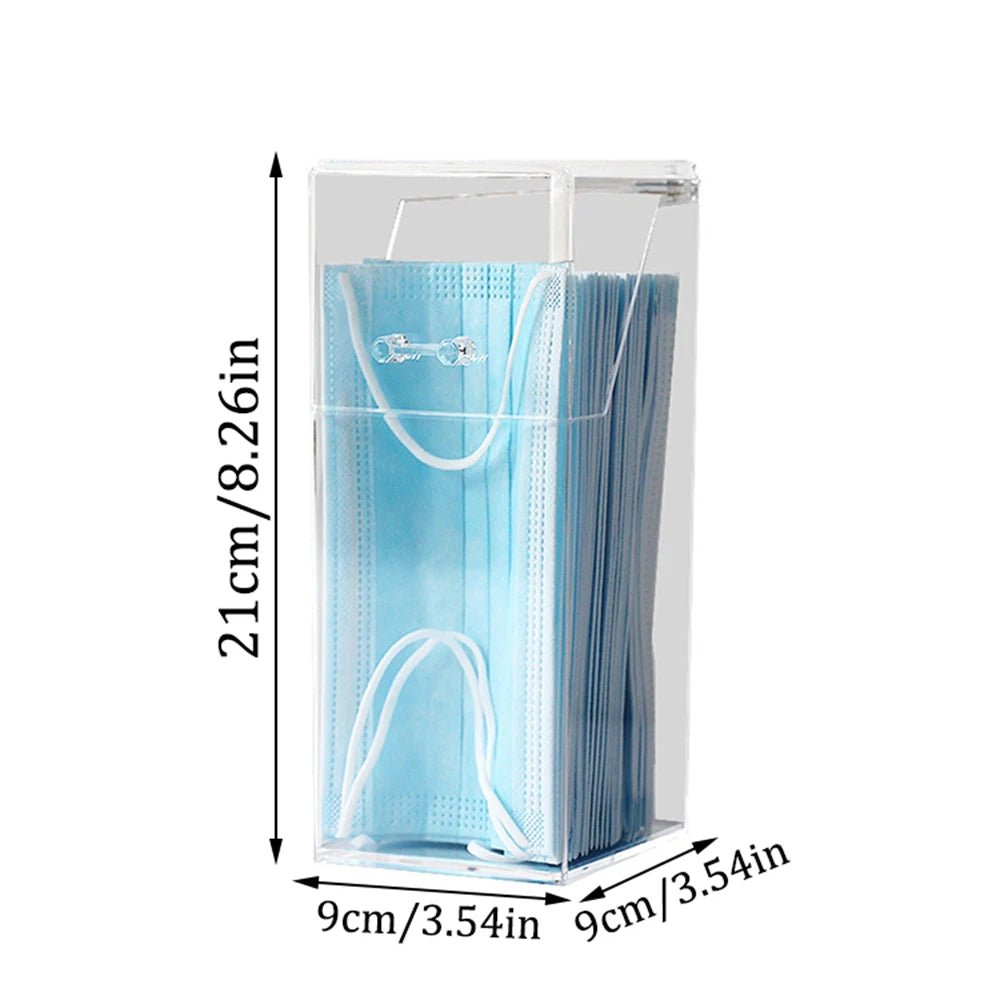 Boîte de rangement transparente pour masques, avec couvercle anti-poussière, bouche et nez, porte, bureau, boîte pour masques d'entrée, 1/3 pièces - FATAONBoîte de rangement transparente pour masques, avec couvercle anti-poussière, bouche et nez, porte, bureau, boîte pour masques d'entrée, 1/3 piècesSolutions MaisonFATAON