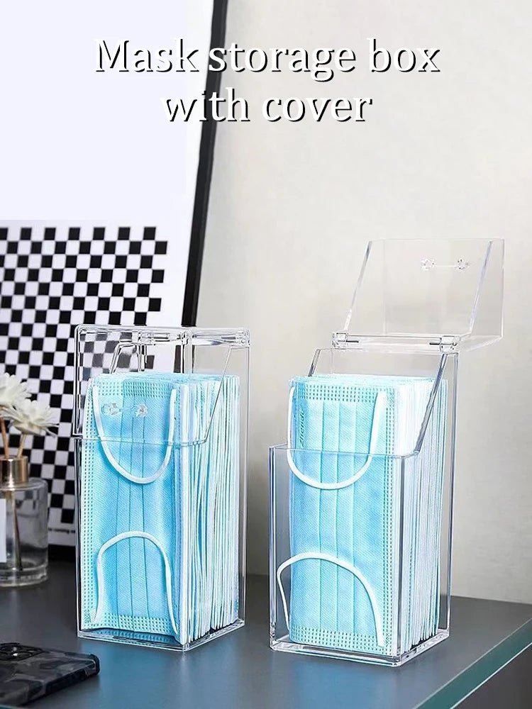 Boîte de rangement transparente pour masques, avec couvercle anti-poussière, bouche et nez, porte, bureau, boîte pour masques d'entrée, 1/3 pièces - FATAONBoîte de rangement transparente pour masques, avec couvercle anti-poussière, bouche et nez, porte, bureau, boîte pour masques d'entrée, 1/3 piècesSolutions MaisonFATAON