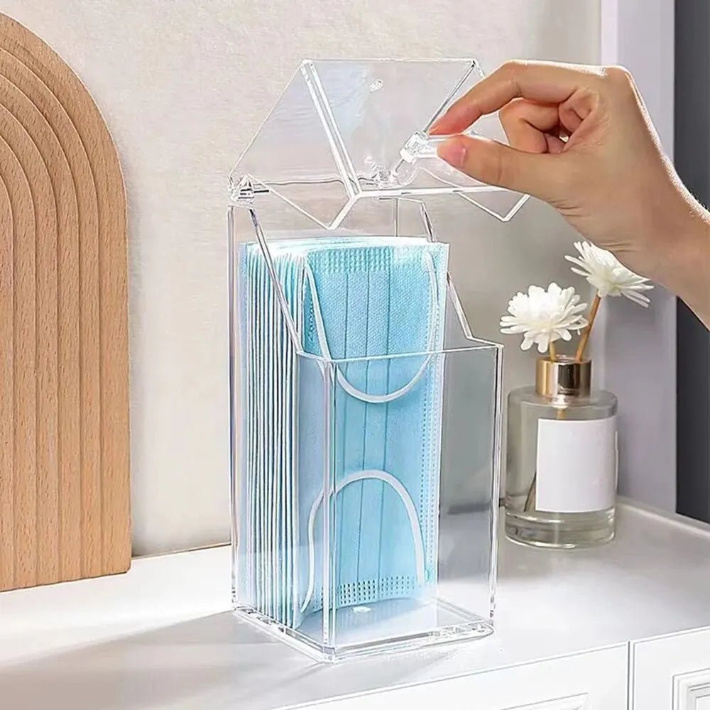 Boîte de rangement transparente pour masques, avec couvercle anti-poussière, bouche et nez, porte, bureau, boîte pour masques d'entrée, 1/3 pièces - FATAONBoîte de rangement transparente pour masques, avec couvercle anti-poussière, bouche et nez, porte, bureau, boîte pour masques d'entrée, 1/3 piècesSolutions MaisonFATAON