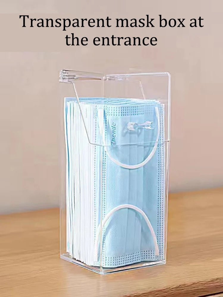Boîte de rangement transparente pour masques, avec couvercle anti-poussière, bouche et nez, porte, bureau, boîte pour masques d'entrée, 1/3 pièces - FATAONBoîte de rangement transparente pour masques, avec couvercle anti-poussière, bouche et nez, porte, bureau, boîte pour masques d'entrée, 1/3 piècesSolutions MaisonFATAON