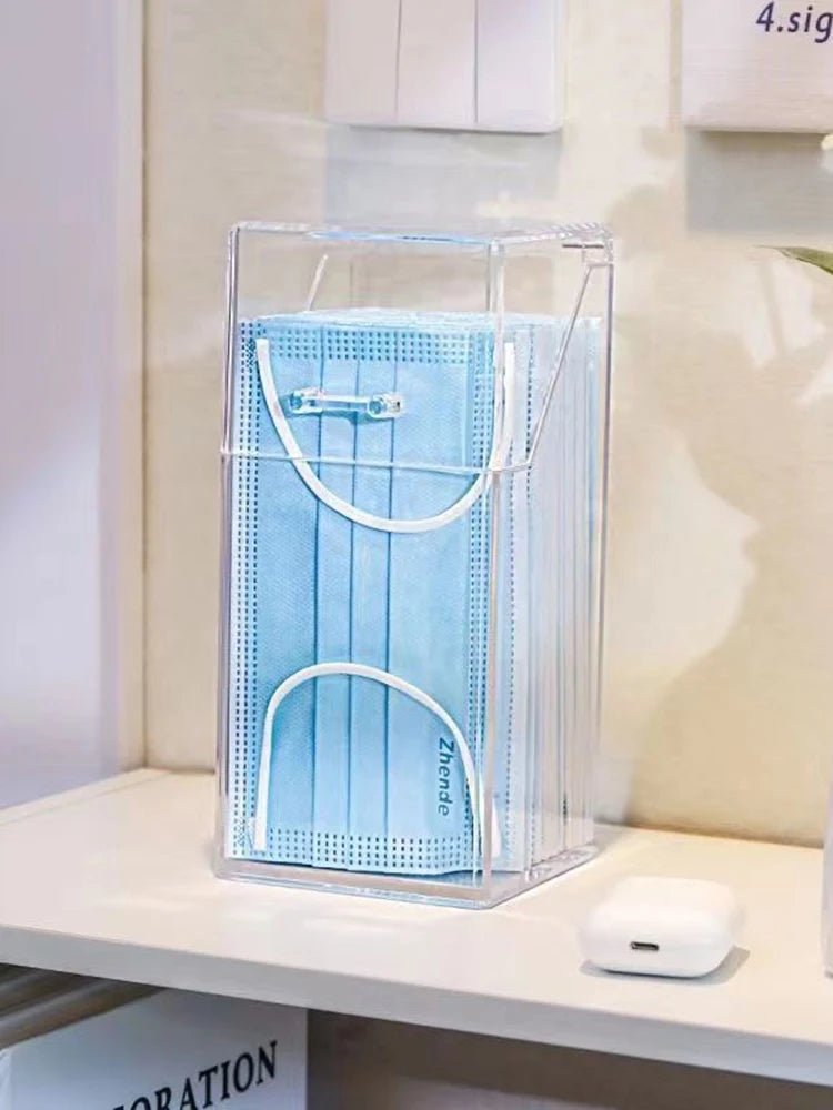 Boîte de rangement transparente pour masques, avec couvercle anti-poussière, bouche et nez, porte, bureau, boîte pour masques d'entrée, 1/3 pièces - FATAONBoîte de rangement transparente pour masques, avec couvercle anti-poussière, bouche et nez, porte, bureau, boîte pour masques d'entrée, 1/3 piècesSolutions MaisonFATAON