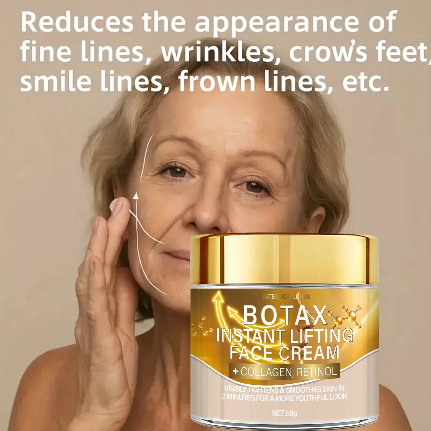 Botax – crème liftante instantanée pour le visage, formule au collagène et au rétinol, raffermissant, lisse, hydrate, éclaircit, résultats jeunes en 2 minutes, 50g - FATAONBotax – crème liftante instantanée pour le visage, formule au collagène et au rétinol, raffermissant, lisse, hydrate, éclaircit, résultats jeunes en 2 minutes, 50gBeauty & CosmétiquesFATAON