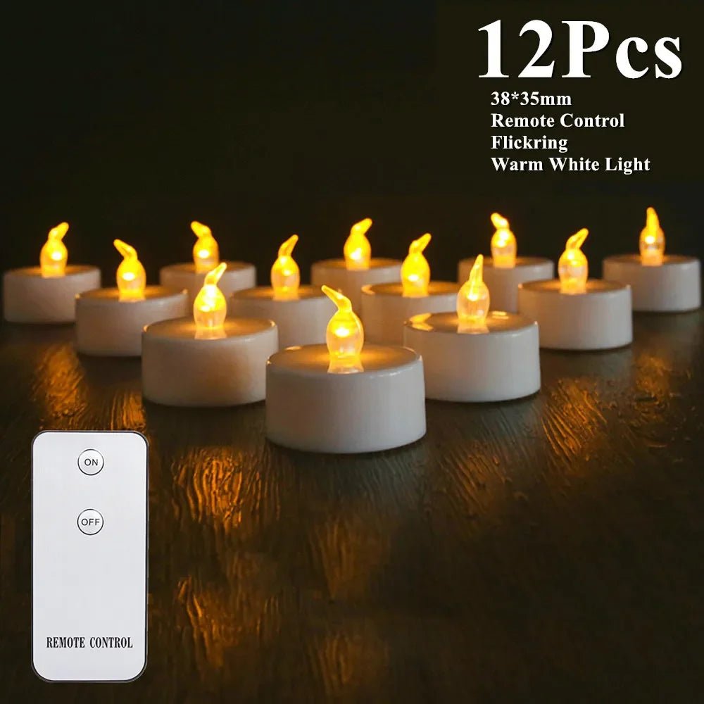 Bougies chauffe-plat LED réalistes scintillantes à piles, bougies électriques longue durée pour décoration de mariage de noël - FATAONBougies chauffe-plat LED réalistes scintillantes à piles, bougies électriques longue durée pour décoration de mariage de noëlSolutions MaisonFATAON
