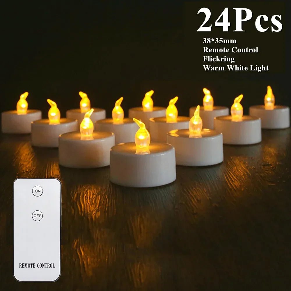 Bougies chauffe-plat LED réalistes scintillantes à piles, bougies électriques longue durée pour décoration de mariage de noël - FATAONBougies chauffe-plat LED réalistes scintillantes à piles, bougies électriques longue durée pour décoration de mariage de noëlSolutions MaisonFATAON