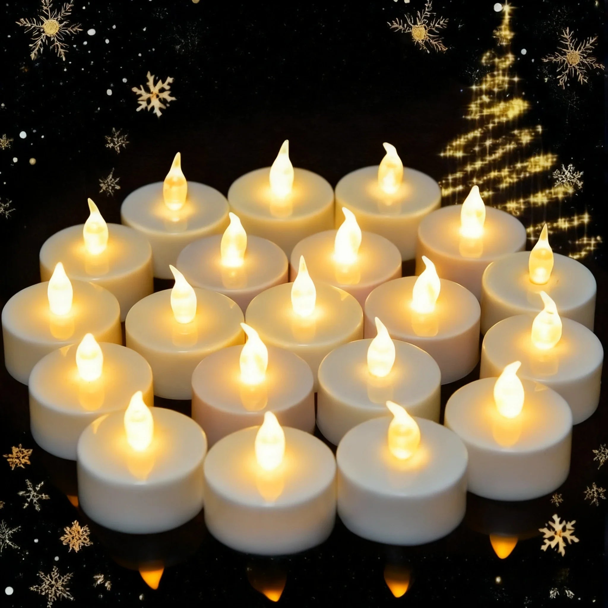 Bougies chauffe-plat LED réalistes scintillantes à piles, bougies électriques longue durée pour décoration de mariage de noël - FATAONBougies chauffe-plat LED réalistes scintillantes à piles, bougies électriques longue durée pour décoration de mariage de noëlSolutions MaisonFATAON