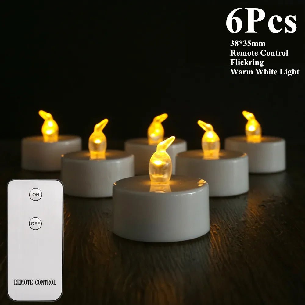 Bougies chauffe-plat LED réalistes scintillantes à piles, bougies électriques longue durée pour décoration de mariage de noël - FATAONBougies chauffe-plat LED réalistes scintillantes à piles, bougies électriques longue durée pour décoration de mariage de noëlSolutions MaisonFATAON