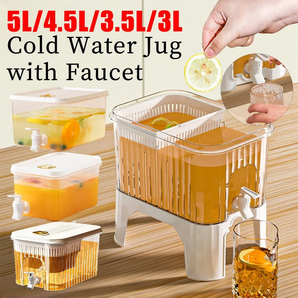Bouilloire à eau avec robinet, distributeur de boissons, jus froid, limonade, seau de boissons, réservoir de stockage de liquide, organisateurs de réfrigérateur d'extérieur - FATAONBouilloire à eau avec robinet, distributeur de boissons, jus froid, limonade, seau de boissons, réservoir de stockage de liquide, organisateurs de réfrigérateur d'extérieurSolutions MaisonFATAON