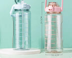 Bouteille d'eau en plastique avec paille de 2 litres, grande bouteille de voyage Portable pour filles, tasse de sport, Fitness, vélo, grande tasse de graisse - FATAONBouteille d'eau en plastique avec paille de 2 litres, grande bouteille de voyage Portable pour filles, tasse de sport, Fitness, vélo, grande tasse de graisseFitness & SportFATAON