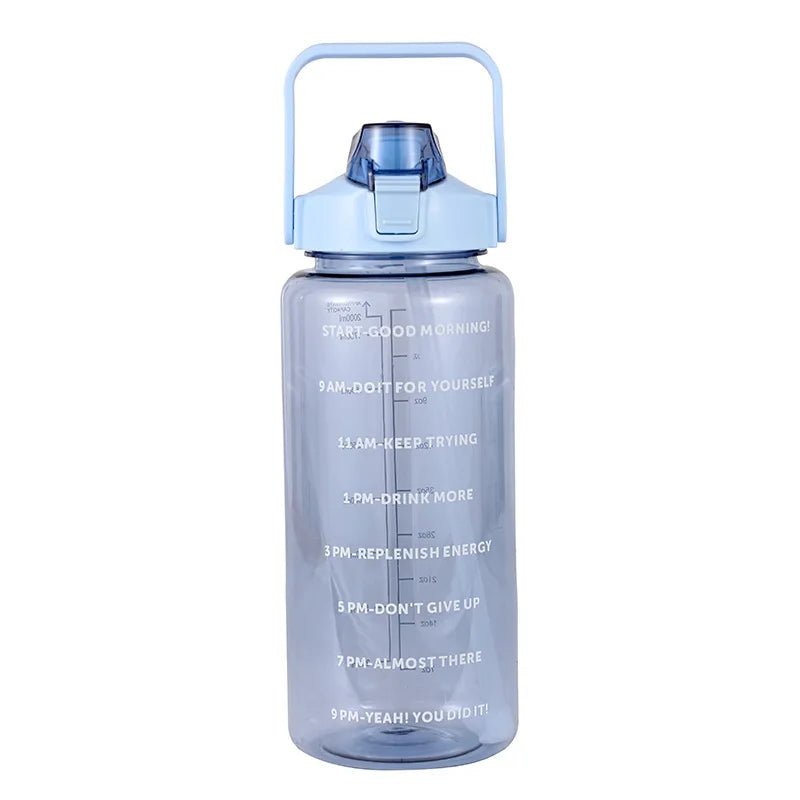 Bouteille d'eau en plastique avec paille de 2 litres, grande bouteille de voyage Portable pour filles, tasse de sport, Fitness, vélo, grande tasse de graisse - FATAONBouteille d'eau en plastique avec paille de 2 litres, grande bouteille de voyage Portable pour filles, tasse de sport, Fitness, vélo, grande tasse de graisseFitness & SportFATAON