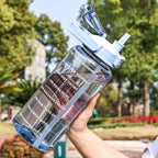 Bouteille d'eau en plastique avec paille de 2 litres, grande bouteille de voyage Portable pour filles, tasse de sport, Fitness, vélo, grande tasse de graisse - FATAONBouteille d'eau en plastique avec paille de 2 litres, grande bouteille de voyage Portable pour filles, tasse de sport, Fitness, vélo, grande tasse de graisseFitness & SportFATAON