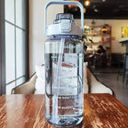 Bouteille d'eau en plastique avec paille de 2 litres, grande bouteille de voyage Portable pour filles, tasse de sport, Fitness, vélo, grande tasse de graisse - FATAONBouteille d'eau en plastique avec paille de 2 litres, grande bouteille de voyage Portable pour filles, tasse de sport, Fitness, vélo, grande tasse de graisseFitness & SportFATAON
