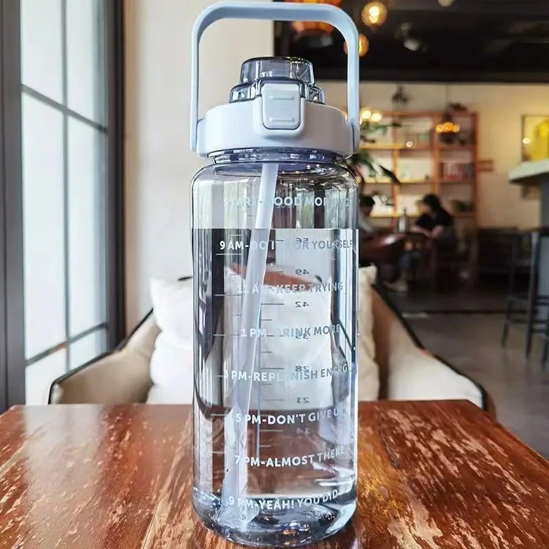 Bouteille d'eau en plastique avec paille de 2 litres, grande bouteille de voyage Portable pour filles, tasse de sport, Fitness, vélo, grande tasse de graisse - FATAONBouteille d'eau en plastique avec paille de 2 litres, grande bouteille de voyage Portable pour filles, tasse de sport, Fitness, vélo, grande tasse de graisseFitness & SportFATAON