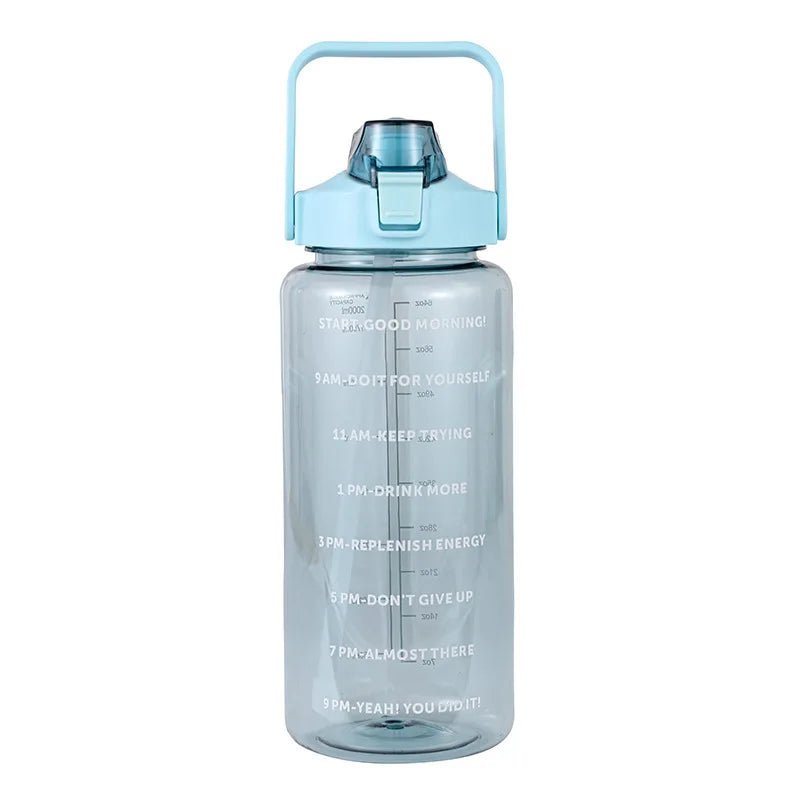 Bouteille d'eau en plastique avec paille de 2 litres, grande bouteille de voyage Portable pour filles, tasse de sport, Fitness, vélo, grande tasse de graisse - FATAONBouteille d'eau en plastique avec paille de 2 litres, grande bouteille de voyage Portable pour filles, tasse de sport, Fitness, vélo, grande tasse de graisseFitness & SportFATAON