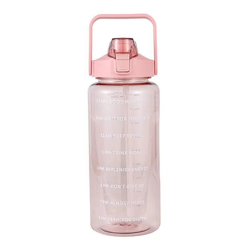 Bouteille d'eau en plastique avec paille de 2 litres, grande bouteille de voyage Portable pour filles, tasse de sport, Fitness, vélo, grande tasse de graisse - FATAONBouteille d'eau en plastique avec paille de 2 litres, grande bouteille de voyage Portable pour filles, tasse de sport, Fitness, vélo, grande tasse de graisseFitness & SportFATAON