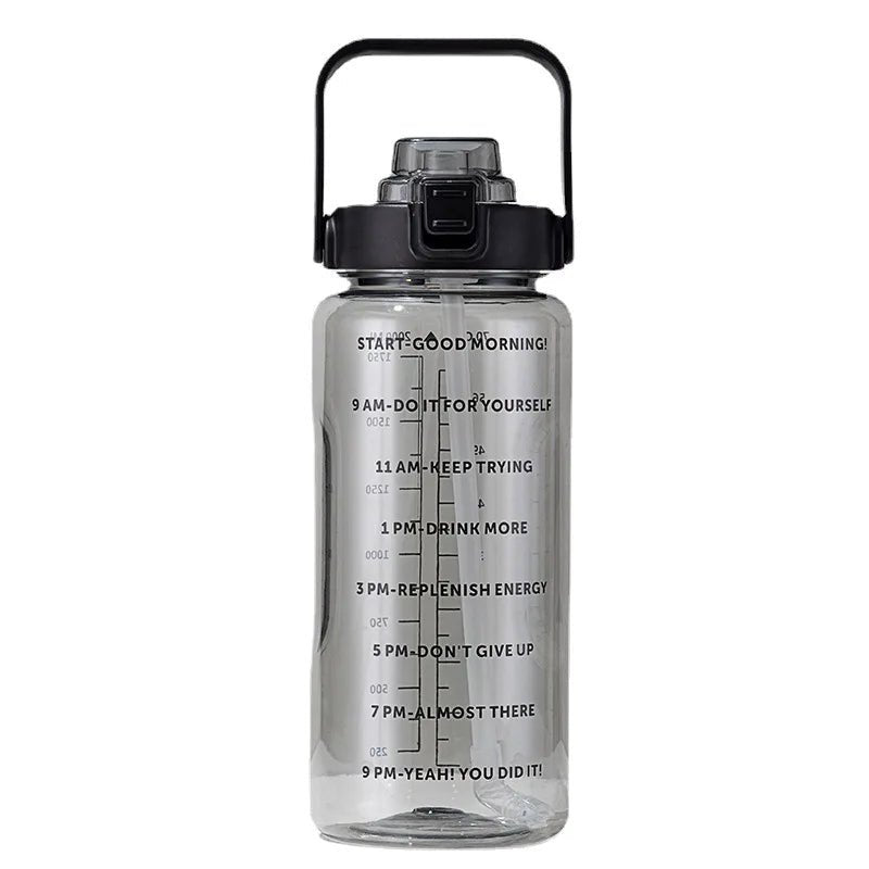 Bouteille d'eau en plastique avec paille de 2 litres, grande bouteille de voyage Portable pour filles, tasse de sport, Fitness, vélo, grande tasse de graisse - FATAONBouteille d'eau en plastique avec paille de 2 litres, grande bouteille de voyage Portable pour filles, tasse de sport, Fitness, vélo, grande tasse de graisseFitness & SportFATAON