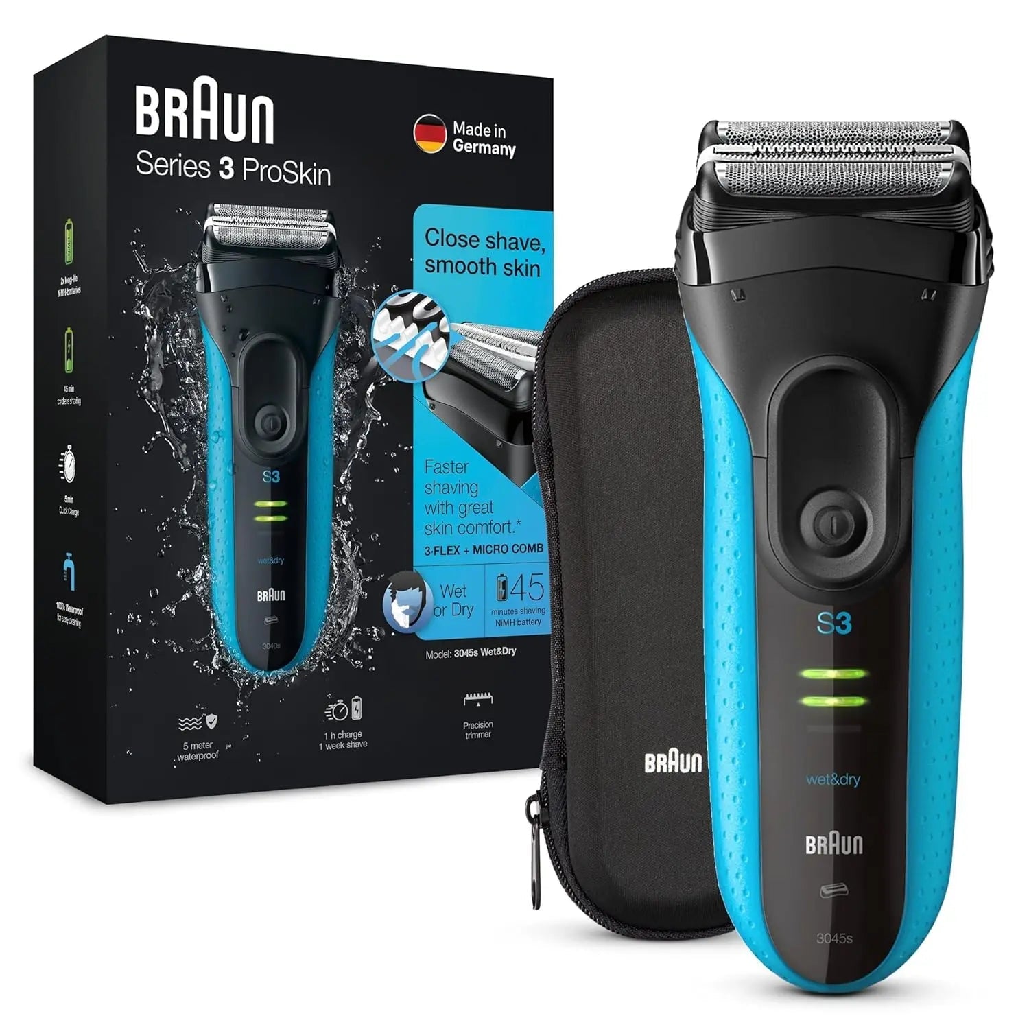 Braun rasoir électrique série 3 ProSkin 3040S 3010S rasoir alternatif pour hommes Machine à raser avec tondeuse 100-240v - FATAONBraun rasoir électrique série 3 ProSkin 3040S 3010S rasoir alternatif pour hommes Machine à raser avec tondeuse 100-240vBeauté HommeFATAON