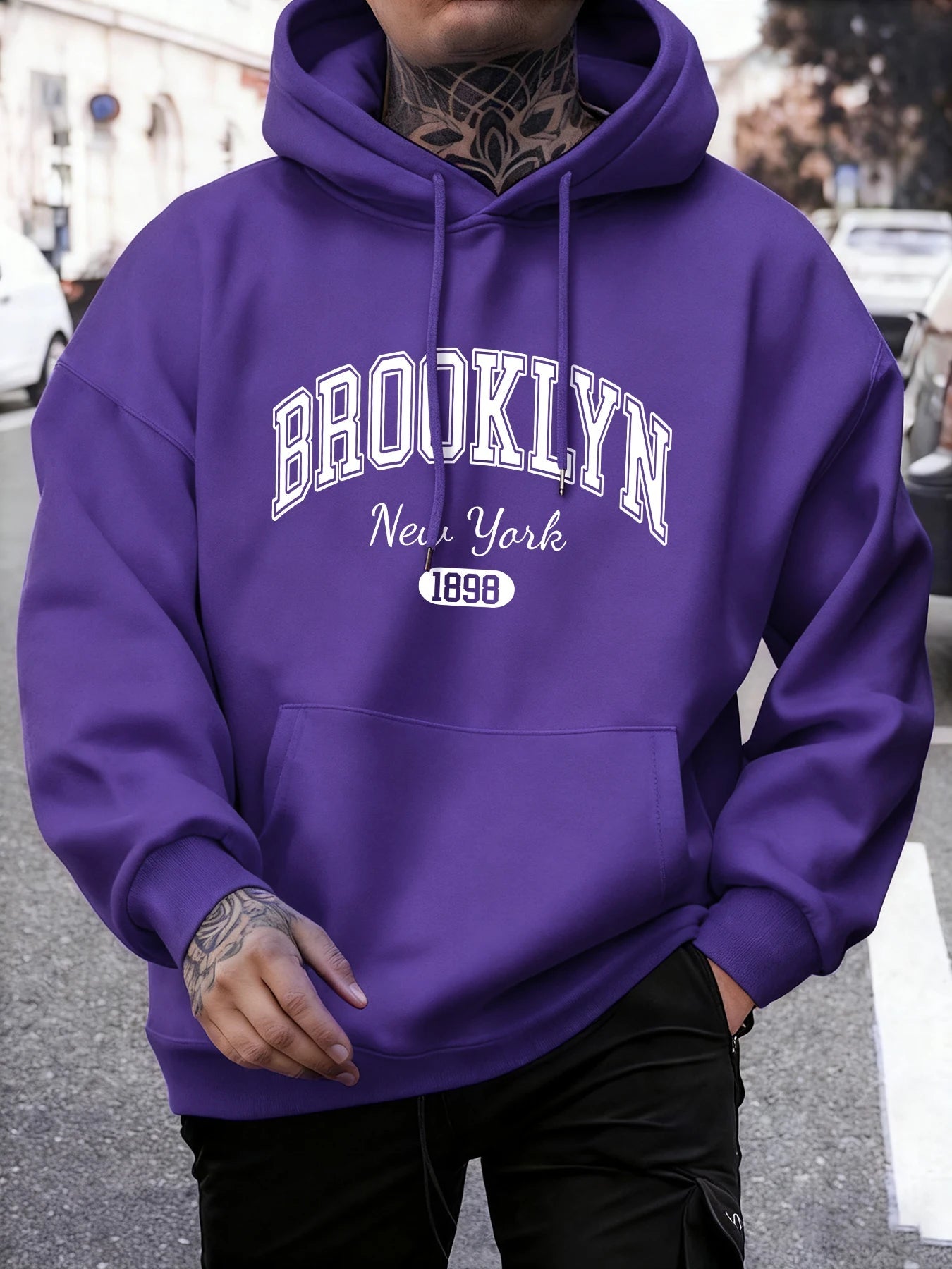 Brooklyn New York imprimé homme sweat automne sweat à capuche ample multicolore Vintage pulls unisexe décontracté tout-Match vêtements - FATAONBrooklyn New York imprimé homme sweat automne sweat à capuche ample multicolore Vintage pulls unisexe décontracté tout-Match vêtementsMode HommeFATAON