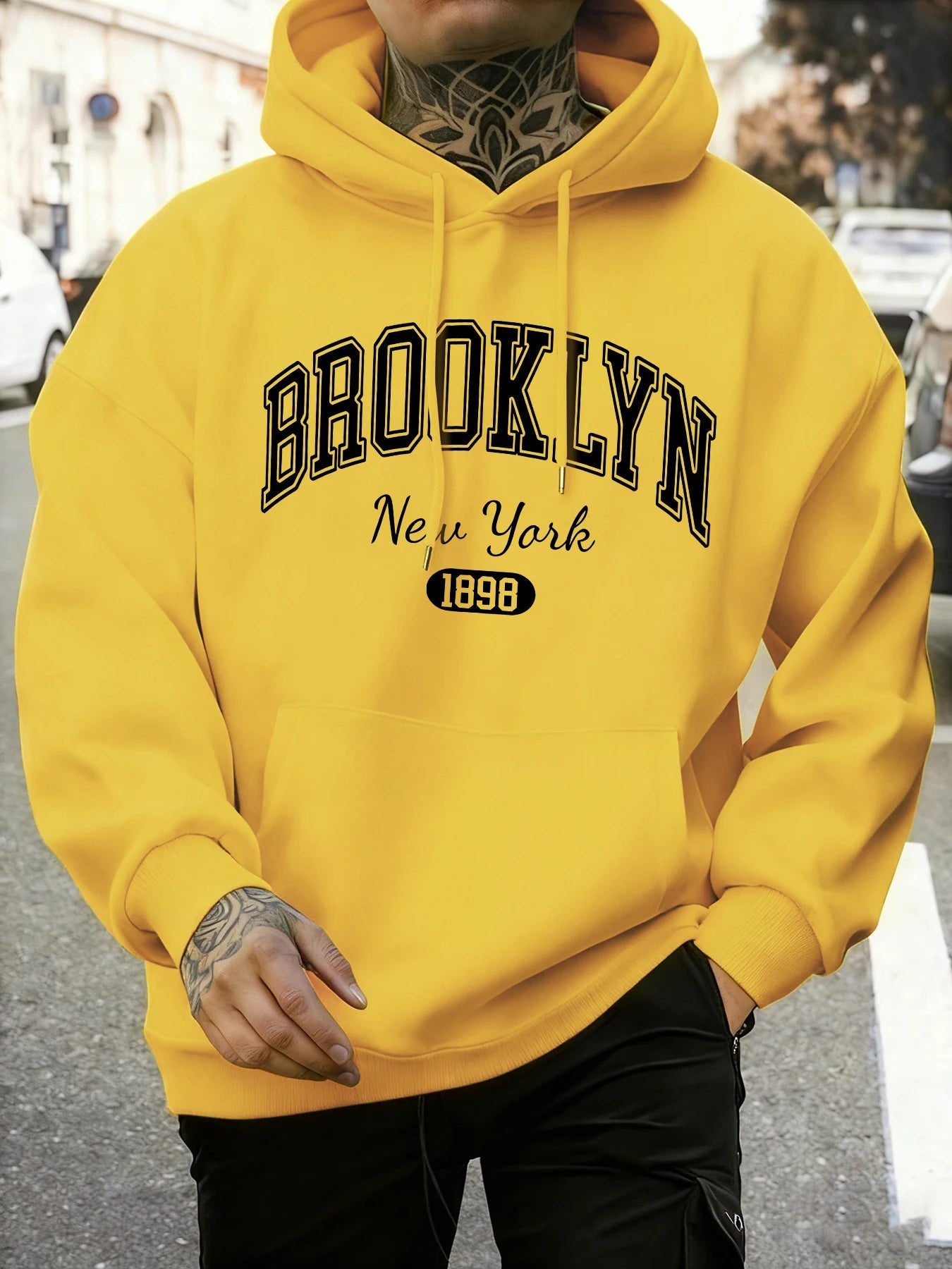 Brooklyn New York imprimé homme sweat automne sweat à capuche ample multicolore Vintage pulls unisexe décontracté tout-Match vêtements - FATAONBrooklyn New York imprimé homme sweat automne sweat à capuche ample multicolore Vintage pulls unisexe décontracté tout-Match vêtementsMode HommeFATAON