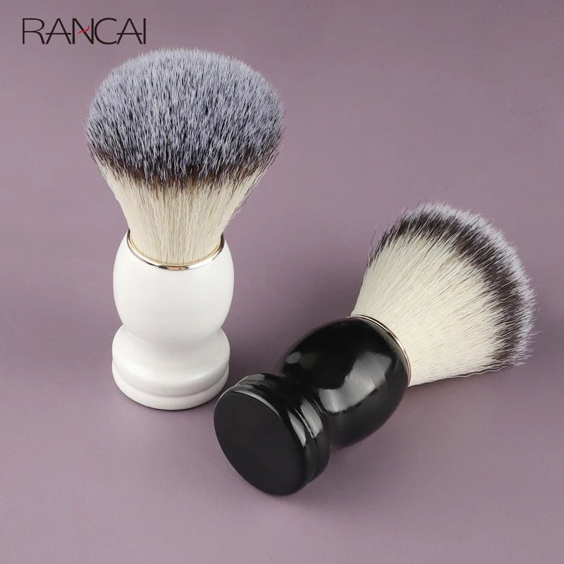 Brosse à barbe pinceaux de maquillage RANCAI – brosse à barbe avec manche en bois pour hommes, 1 pièce, accessoire de maquillage, pour Salon de coiffure, rasage moussant, ensemble d'outils de nettoyage du visage - FATAONBrosse à barbe pinceaux de maquillage RANCAI – brosse à barbe avec manche en bois pour hommes, 1 pièce, accessoire de maquillage, pour Salon de coiffure, rasage moussant, ensemble d'outils de nettoyage du visageBeauté HommeFATAON