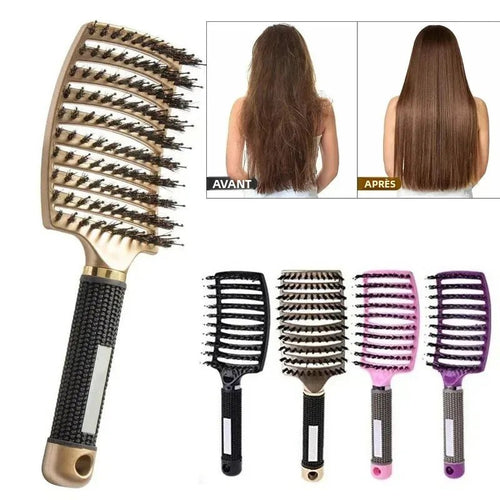 Brosse à cheveux peigne de Massage du cuir chevelu brosse à cheveux poils de sanglier en Nylon femmes humide bouclés démêlant brosse à cheveux Salon de coiffure outil de coiffure - FATAONBrosse à cheveux peigne de Massage du cuir chevelu brosse à cheveux poils de sanglier en Nylon femmes humide bouclés démêlant brosse à cheveux Salon de coiffure outil de coiffureBeauté HommeFATAON
