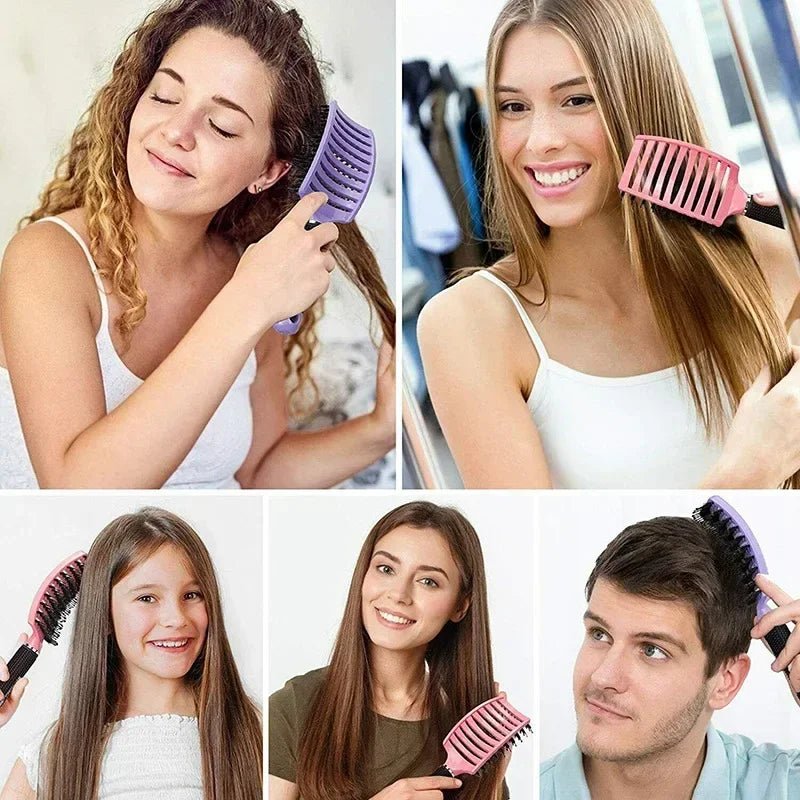 Brosse à cheveux peigne de Massage du cuir chevelu brosse à cheveux poils de sanglier en Nylon femmes humide bouclés démêlant brosse à cheveux Salon de coiffure outil de coiffure - FATAONBrosse à cheveux peigne de Massage du cuir chevelu brosse à cheveux poils de sanglier en Nylon femmes humide bouclés démêlant brosse à cheveux Salon de coiffure outil de coiffureBeauté HommeFATAON