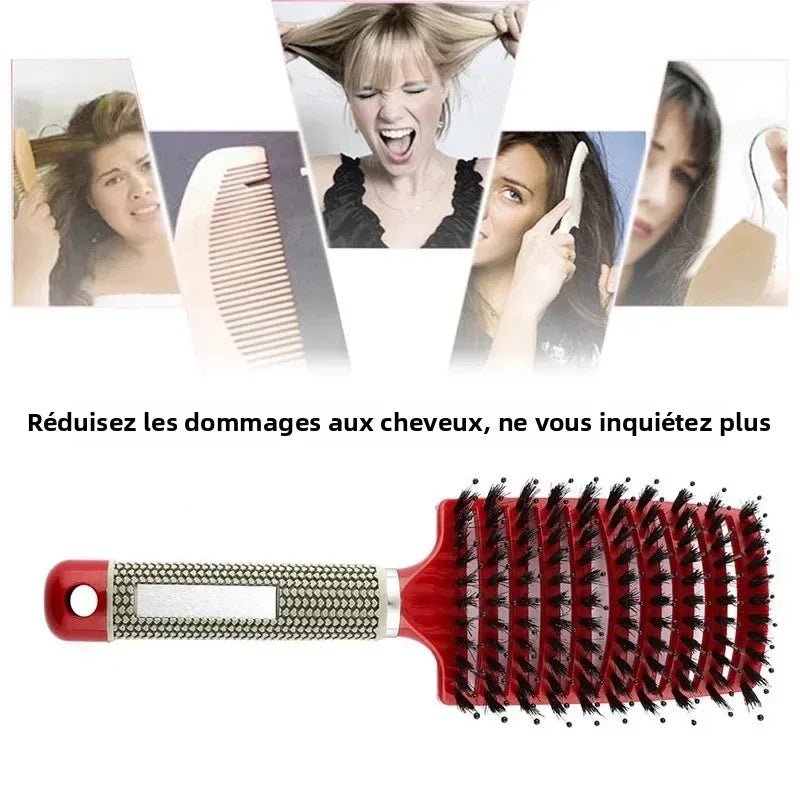 Brosse à cheveux peigne de Massage du cuir chevelu brosse à cheveux poils de sanglier en Nylon femmes humide bouclés démêlant brosse à cheveux Salon de coiffure outil de coiffure - FATAONBrosse à cheveux peigne de Massage du cuir chevelu brosse à cheveux poils de sanglier en Nylon femmes humide bouclés démêlant brosse à cheveux Salon de coiffure outil de coiffureBeauté HommeFATAON