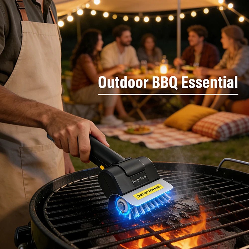Brosse électrique pour barbecue, outil de nettoyage portatif avec brosse à rouleaux en acier inoxydable pour grilles, taches de rouille, cuisine, extérieur - FATAONBrosse électrique pour barbecue, outil de nettoyage portatif avec brosse à rouleaux en acier inoxydable pour grilles, taches de rouille, cuisine, extérieurSolutions MaisonFATAON