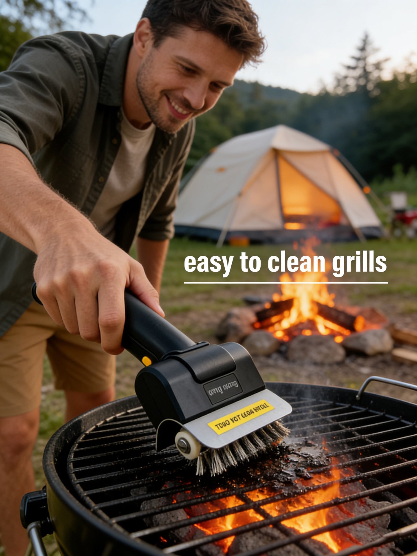 Brosse électrique pour barbecue, outil de nettoyage portatif avec brosse à rouleaux en acier inoxydable pour grilles, taches de rouille, cuisine, extérieur - FATAONBrosse électrique pour barbecue, outil de nettoyage portatif avec brosse à rouleaux en acier inoxydable pour grilles, taches de rouille, cuisine, extérieurSolutions MaisonFATAON