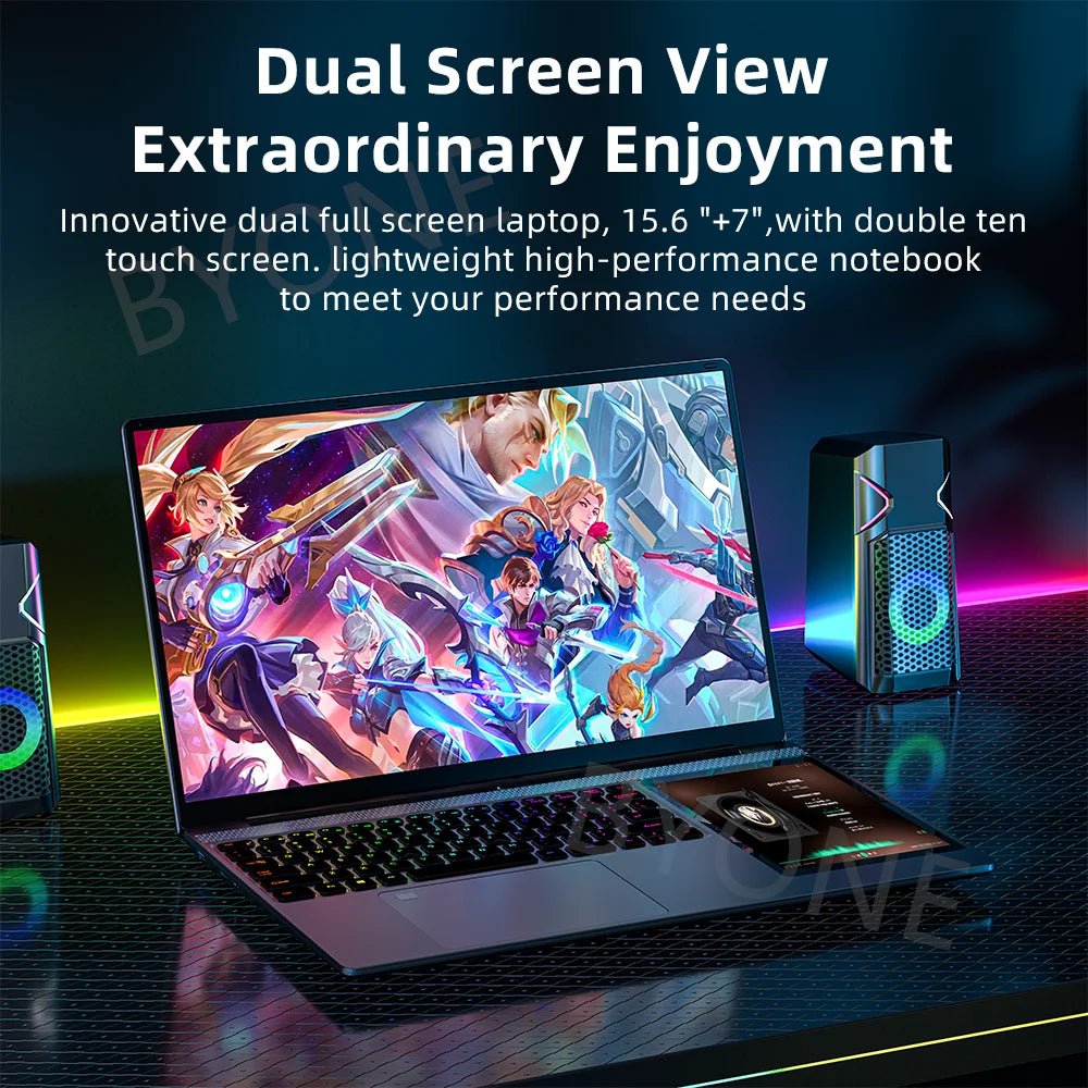 BYONE-Ordinateur portable à écran tactile BYACHtourists, ordinateur portable Windows 11, processeur Intel N100, 15.6 "IPS + 7", 32 Go DDR4, 2 To SSD - FATAONBYONE-Ordinateur portable à écran tactile BYACHtourists, ordinateur portable Windows 11, processeur Intel N100, 15.6 "IPS + 7", 32 Go DDR4, 2 To SSDProductivité & OrganisationFATAON