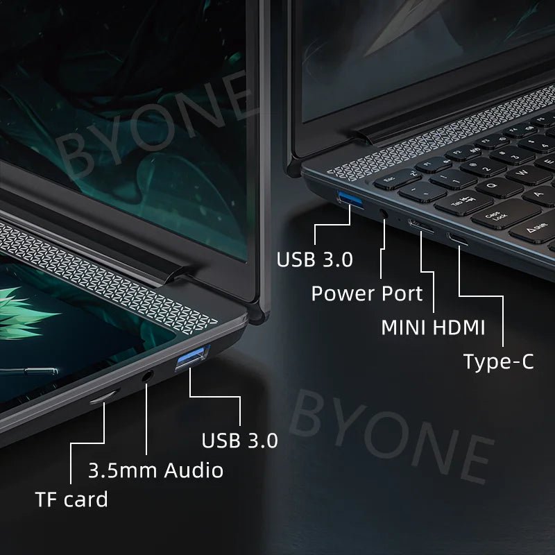 BYONE-Ordinateur portable à écran tactile BYACHtourists, ordinateur portable Windows 11, processeur Intel N100, 15.6 "IPS + 7", 32 Go DDR4, 2 To SSD - FATAONBYONE-Ordinateur portable à écran tactile BYACHtourists, ordinateur portable Windows 11, processeur Intel N100, 15.6 "IPS + 7", 32 Go DDR4, 2 To SSDProductivité & OrganisationFATAON