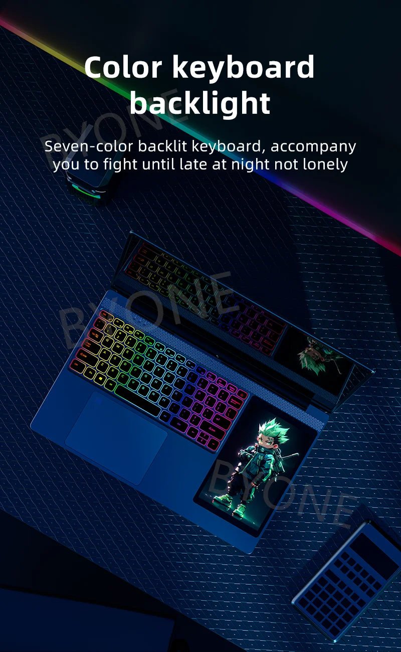 BYONE-Ordinateur portable à écran tactile BYACHtourists, ordinateur portable Windows 11, processeur Intel N100, 15.6 "IPS + 7", 32 Go DDR4, 2 To SSD - FATAONBYONE-Ordinateur portable à écran tactile BYACHtourists, ordinateur portable Windows 11, processeur Intel N100, 15.6 "IPS + 7", 32 Go DDR4, 2 To SSDProductivité & OrganisationFATAON