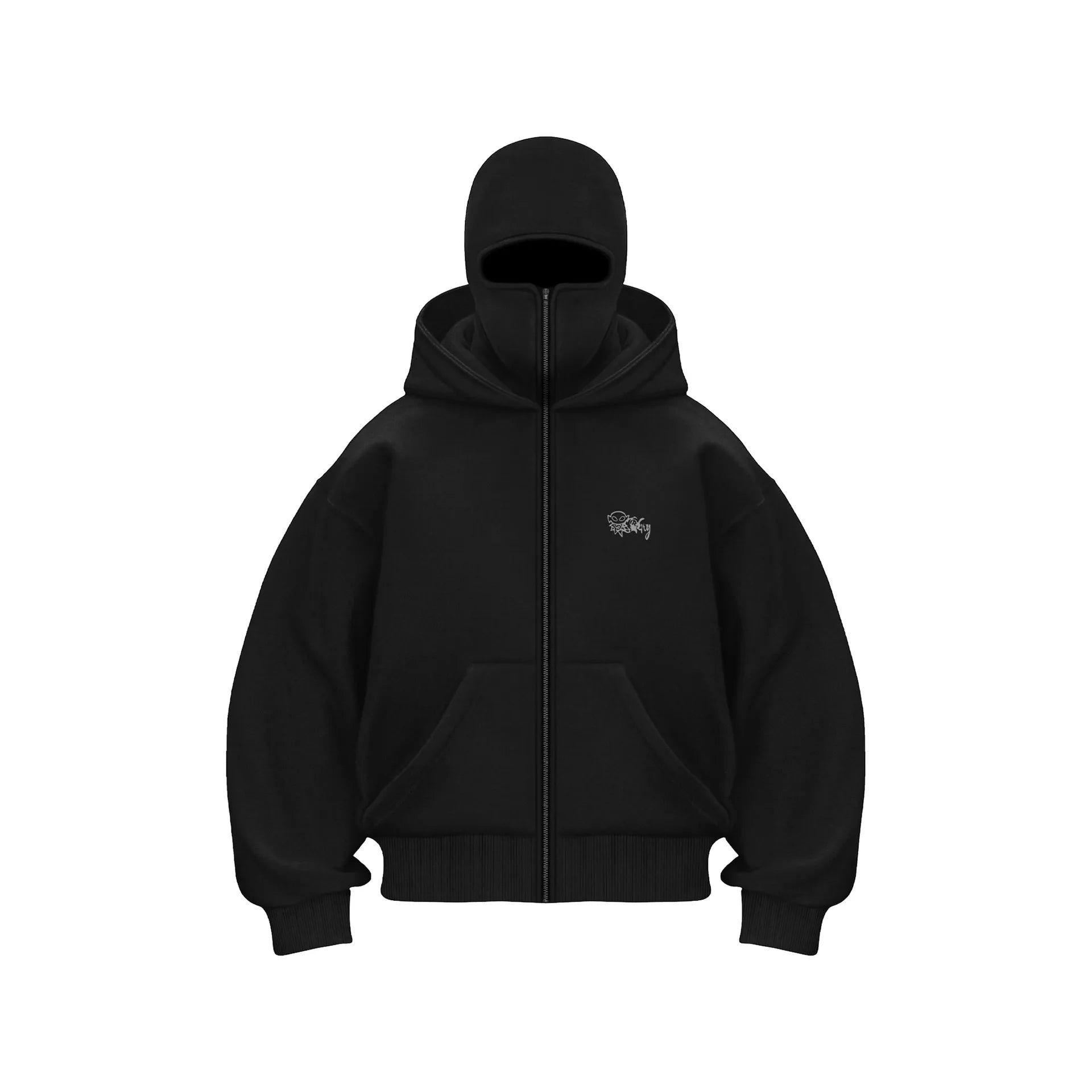 Cagoule pour hommes, sweat à capuche zippé, chaud et décontracté, avec masque facial à capuche, conception à fermeture éclair, veste de sport, activités de plein air, hiver - FATAONCagoule pour hommes, sweat à capuche zippé, chaud et décontracté, avec masque facial à capuche, conception à fermeture éclair, veste de sport, activités de plein air, hiverMode HommeFATAON