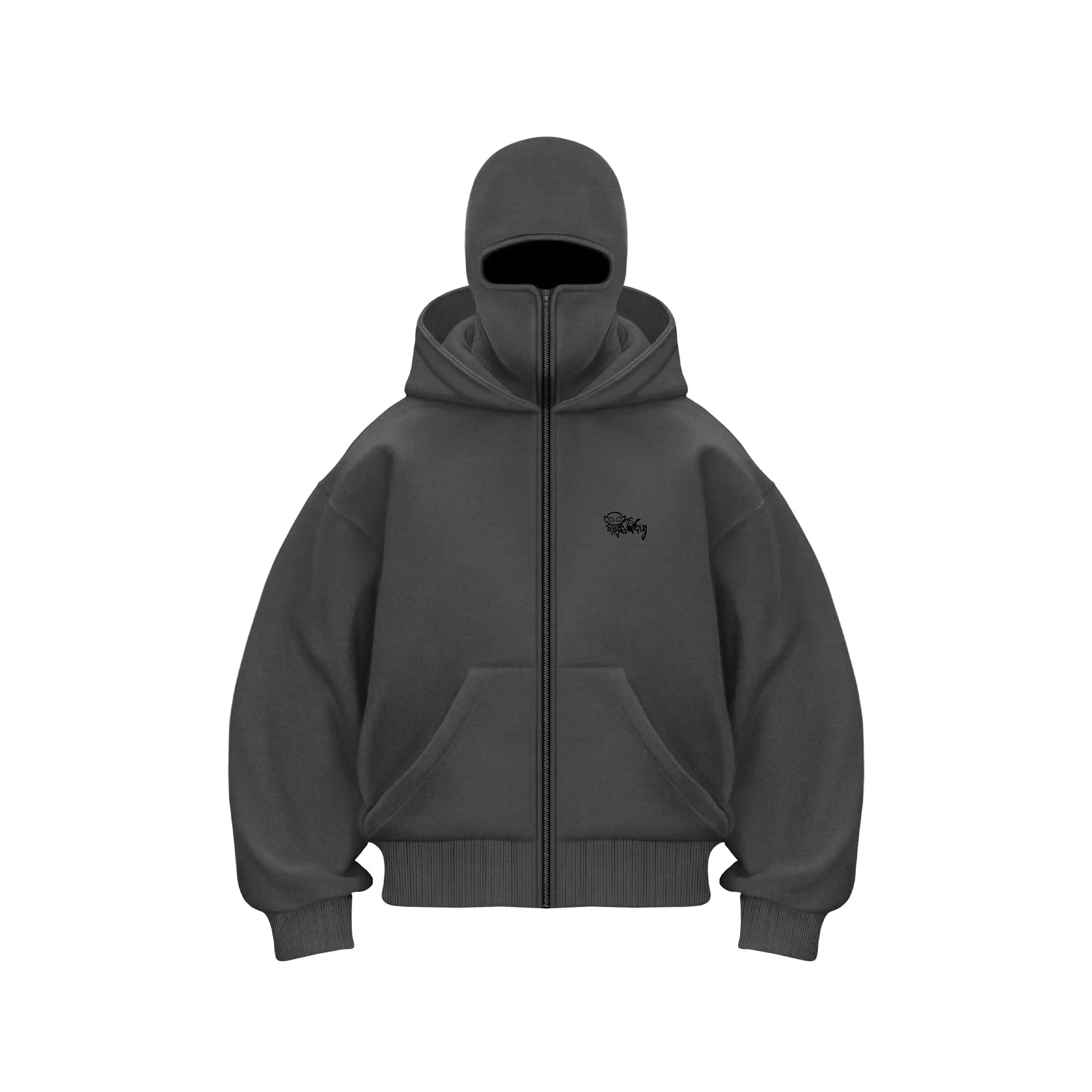 Cagoule pour hommes, sweat à capuche zippé, chaud et décontracté, avec masque facial à capuche, conception à fermeture éclair, veste de sport, activités de plein air, hiver - FATAONCagoule pour hommes, sweat à capuche zippé, chaud et décontracté, avec masque facial à capuche, conception à fermeture éclair, veste de sport, activités de plein air, hiverMode HommeFATAON