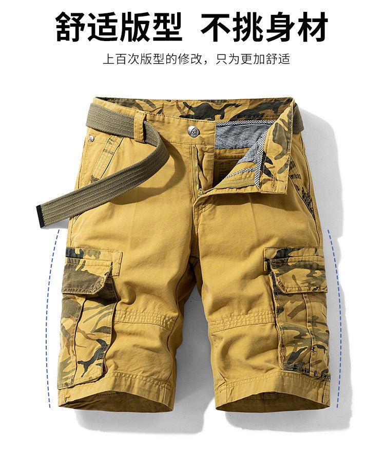 Camouflage Pants Men's Cargo Pants Loose Fit Summer Washed Cargo Shorts Cross-Border Exclusive B2021 - FATAONCamouflage Pants Men's Cargo Pants Loose Fit Summer Washed Cargo Shorts Cross-Border Exclusive B2021Mode HommeFATAON