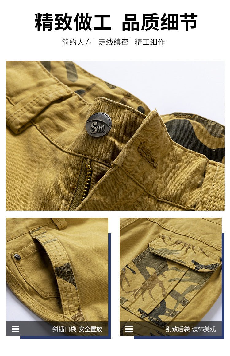 Camouflage Pants Men's Cargo Pants Loose Fit Summer Washed Cargo Shorts Cross-Border Exclusive B2021 - FATAONCamouflage Pants Men's Cargo Pants Loose Fit Summer Washed Cargo Shorts Cross-Border Exclusive B2021Mode HommeFATAON