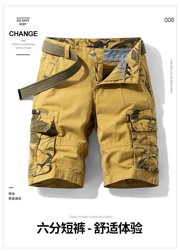 Camouflage Pants Men's Cargo Pants Loose Fit Summer Washed Cargo Shorts Cross-Border Exclusive B2021 - FATAONCamouflage Pants Men's Cargo Pants Loose Fit Summer Washed Cargo Shorts Cross-Border Exclusive B2021Mode HommeFATAON