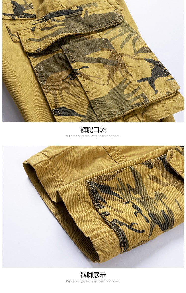Camouflage Pants Men's Cargo Pants Loose Fit Summer Washed Cargo Shorts Cross-Border Exclusive B2021 - FATAONCamouflage Pants Men's Cargo Pants Loose Fit Summer Washed Cargo Shorts Cross-Border Exclusive B2021Mode HommeFATAON