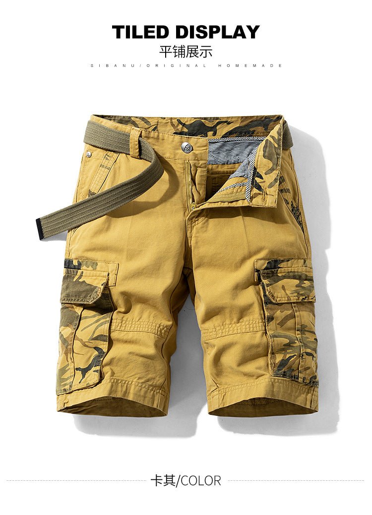 Camouflage Pants Men's Cargo Pants Loose Fit Summer Washed Cargo Shorts Cross-Border Exclusive B2021 - FATAONCamouflage Pants Men's Cargo Pants Loose Fit Summer Washed Cargo Shorts Cross-Border Exclusive B2021Mode HommeFATAON