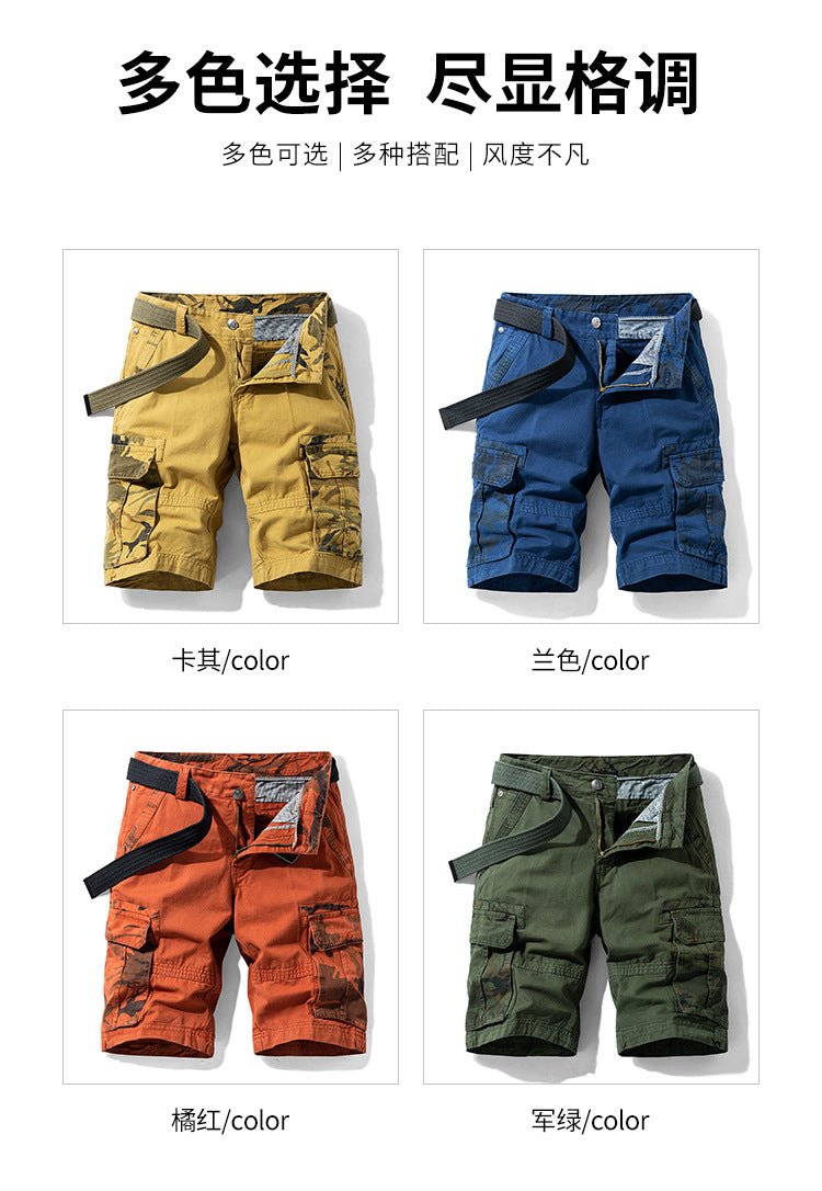 Camouflage Pants Men's Cargo Pants Loose Fit Summer Washed Cargo Shorts Cross-Border Exclusive B2021 - FATAONCamouflage Pants Men's Cargo Pants Loose Fit Summer Washed Cargo Shorts Cross-Border Exclusive B2021Mode HommeFATAON
