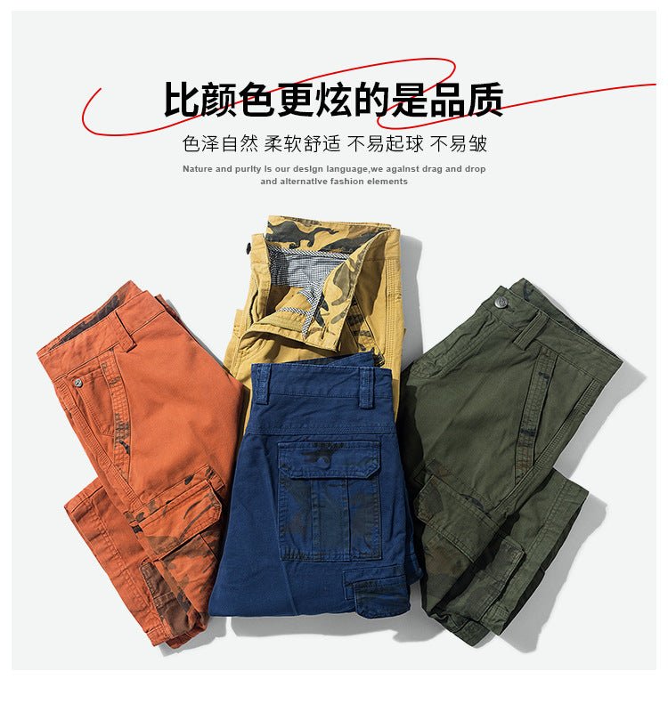 Camouflage Pants Men's Cargo Pants Loose Fit Summer Washed Cargo Shorts Cross-Border Exclusive B2021 - FATAONCamouflage Pants Men's Cargo Pants Loose Fit Summer Washed Cargo Shorts Cross-Border Exclusive B2021Mode HommeFATAON