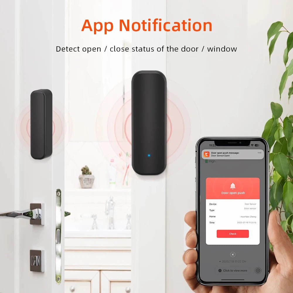 Capteur de porte WiFi ou Zigbee, avec application Tuya Smart Life, alerte de fenêtre, détecteur magnétique, capteur de porte de maison sans fil - FATAONCapteur de porte WiFi ou Zigbee, avec application Tuya Smart Life, alerte de fenêtre, détecteur magnétique, capteur de porte de maison sans filSolutions MaisonFATAON