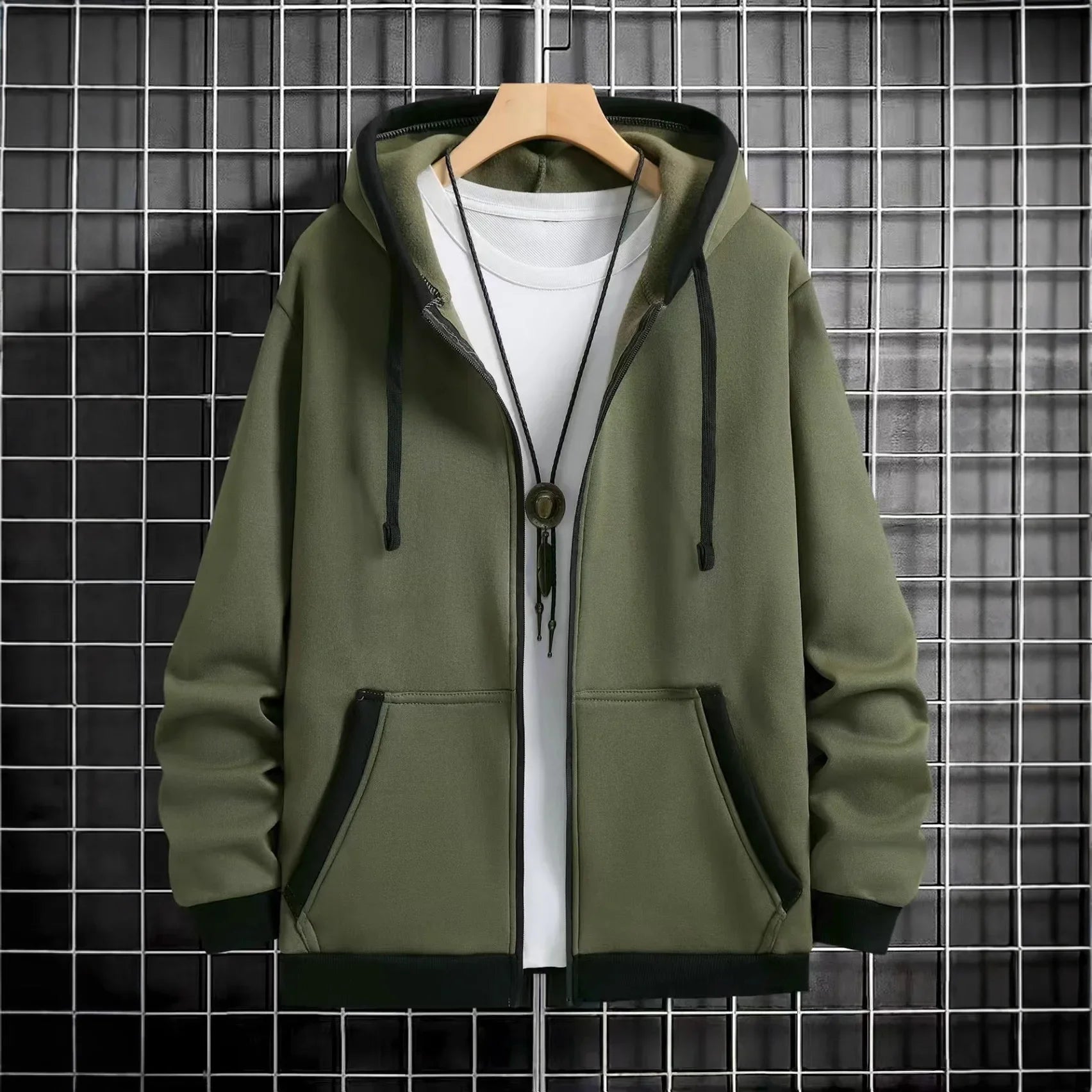 Cardigan épais à capuche et fermeture éclair pour homme, vêtement d'extérieur décontracté, sweat-shirt à la mode, Style transfrontalier, nouvelle collection automne hiver - FATAONCardigan épais à capuche et fermeture éclair pour homme, vêtement d'extérieur décontracté, sweat-shirt à la mode, Style transfrontalier, nouvelle collection automne hiverMode HommeFATAON